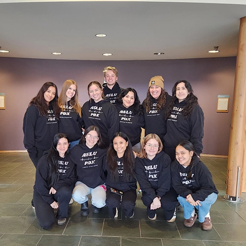 group photo of the Portland ASLU officers.