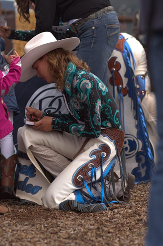 Brielle in rodeo gear