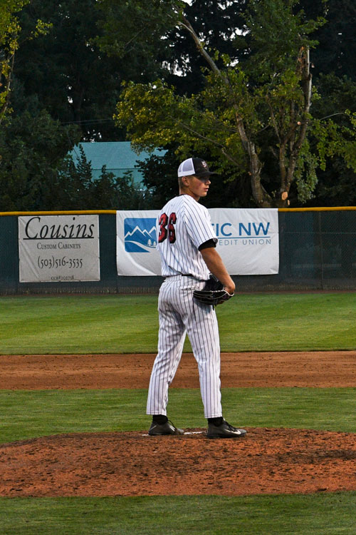 Colton on the pitching mound