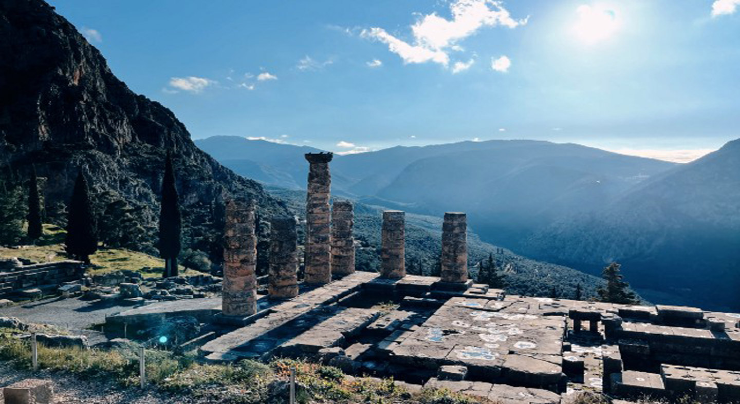 The Temple of Apollo in Greece.