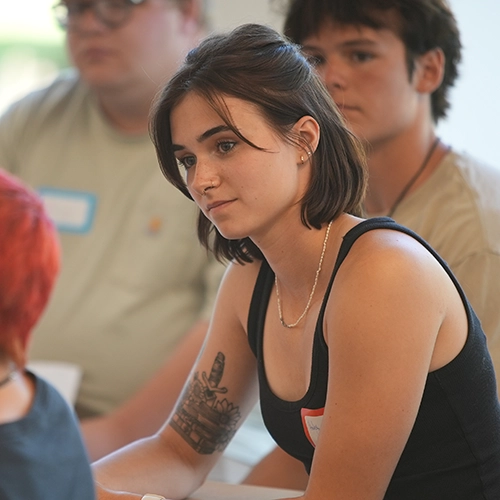 LEAD student in orientation