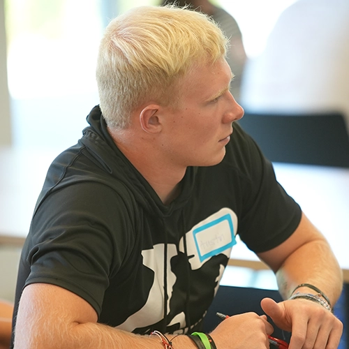 LEAD student in orientation