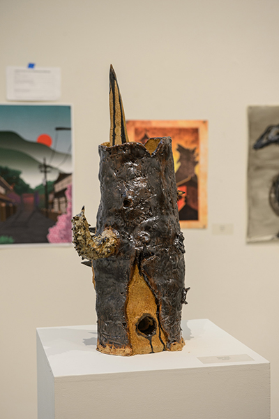 a student's sculpture from a past juried art show