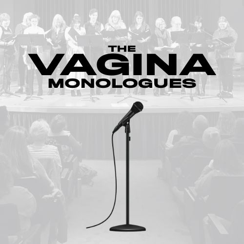 promotional graphic for The Vagina Monologues.