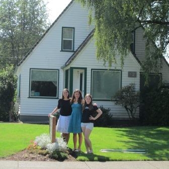students outside the Emmaus House