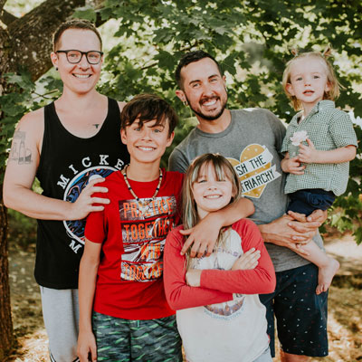 Trystan Reese and family