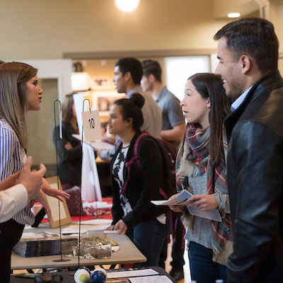 students at a career fair