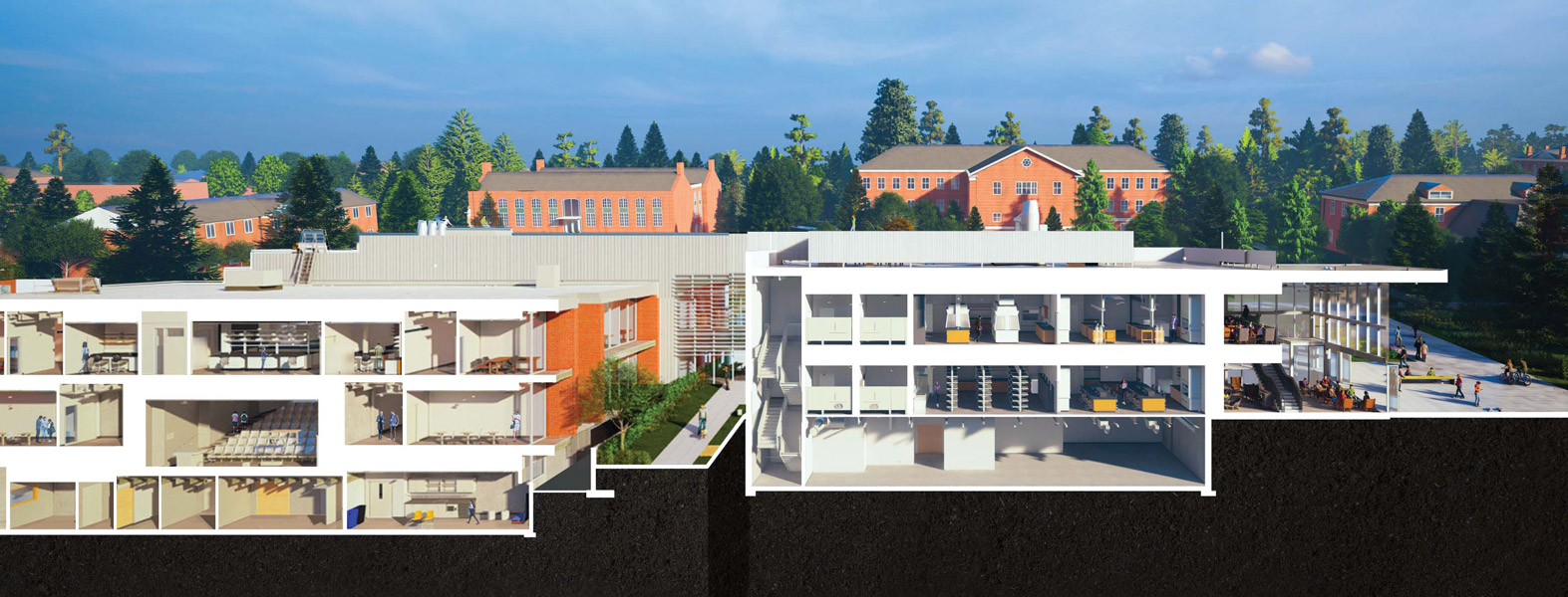 Rendering of the new Linfield University Science Complex.