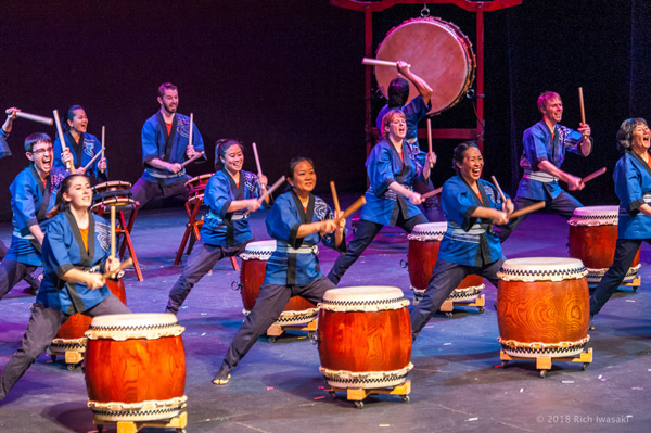 Portland Taiko, Japanese drumming ensemble. Photo credit: Rich Iwasaki
