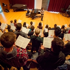 choir performance in Ice Auditorium