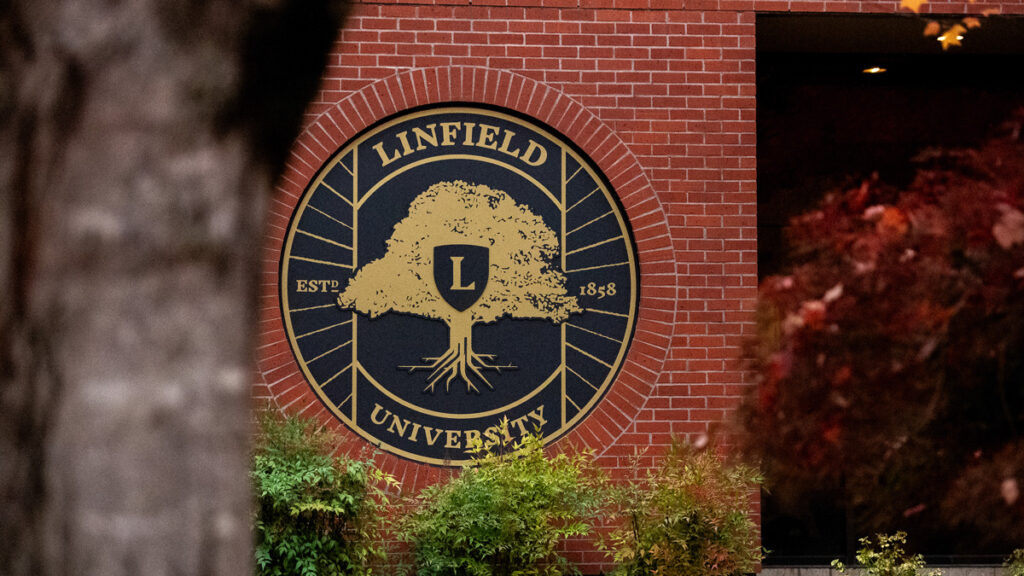 Linfield University seal on Murdock