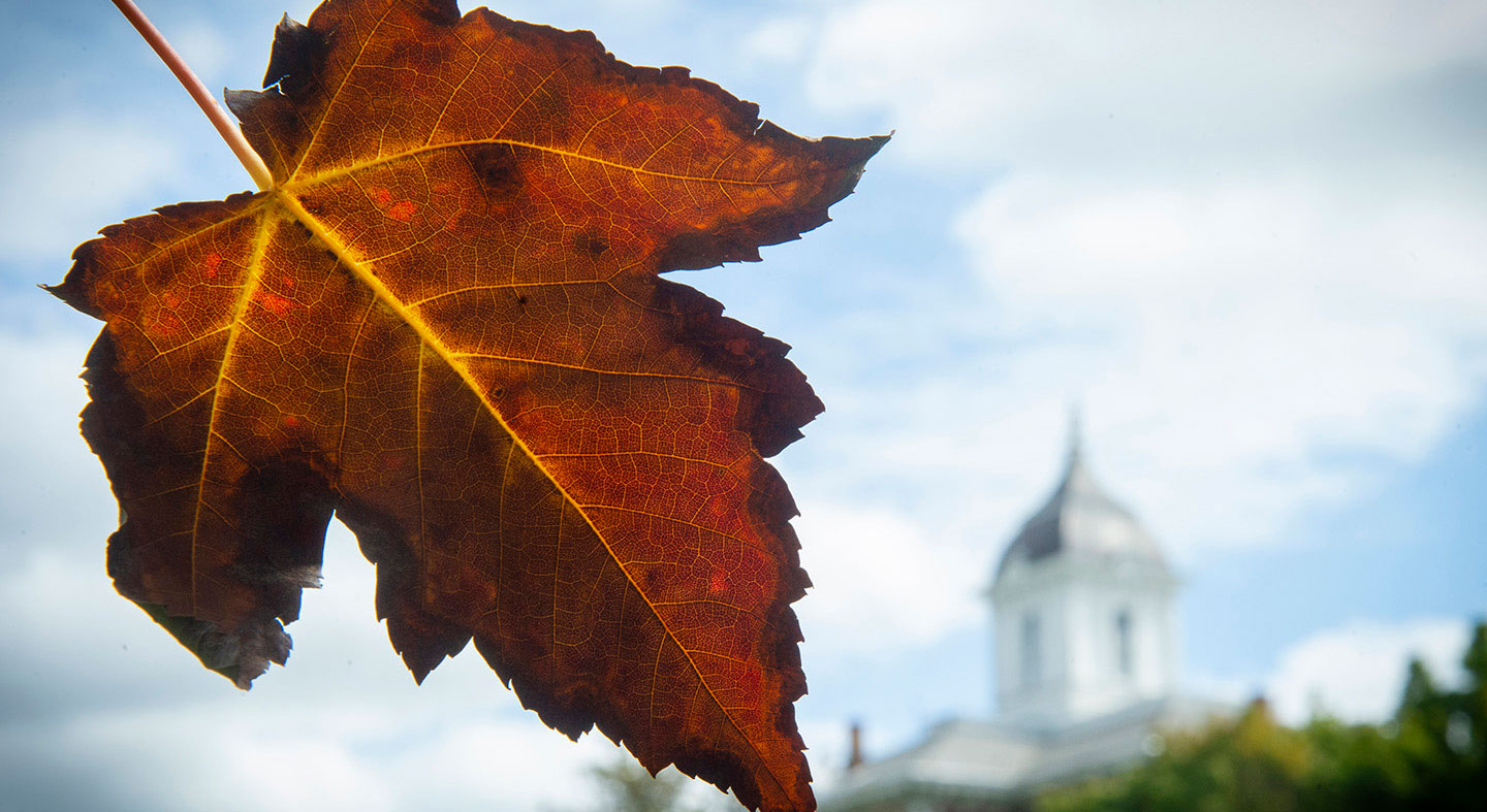 Pioneer Hall in the fall