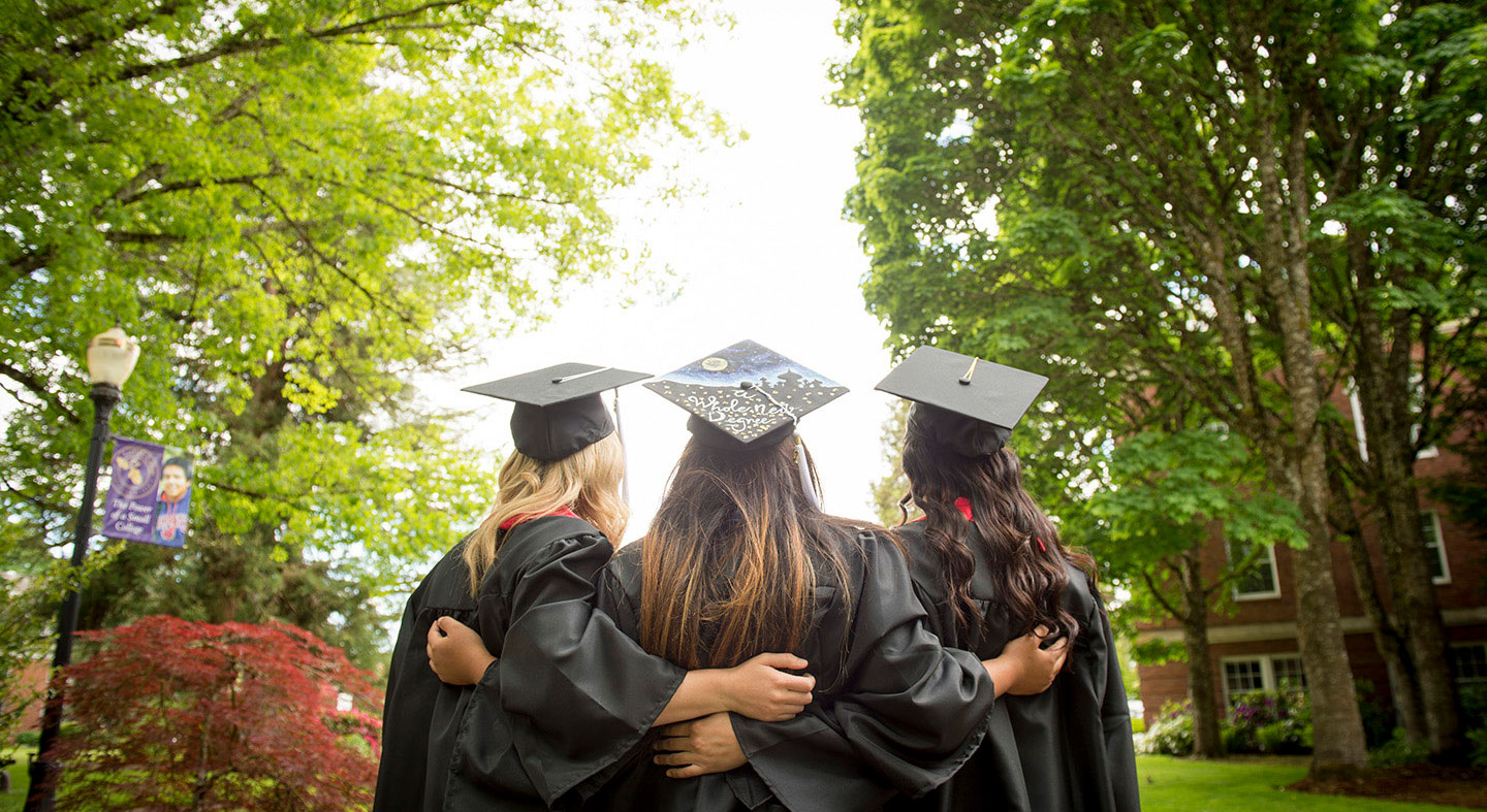 Seniors in caps and gowns