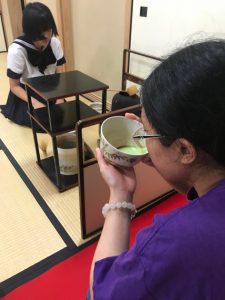 Tea Ceremony at host sister's school festival