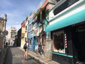 Admiring the street art, Buenos Aires
