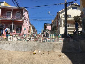 Mel, happy in Valparaíso, Chile