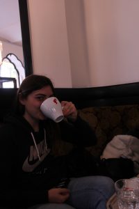 Alex drinking coffee! 