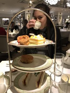 High tea at the Park Room: finger sandwiches, scones, cakes and tea