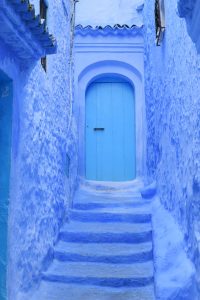 Striking blue in Chefchaouen, Morocco