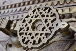 Beautiful metalwork at the Fes royal palace