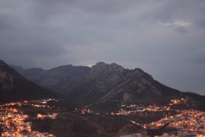 Tétouan at night, viewed from my hotel balcony