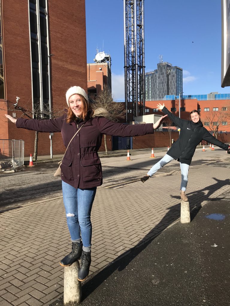 Kristen Burke and Paige Phillipson making room for silliness in Belfast 