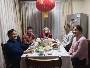 Family at the New Years Eve Dinner Table, Jizhou, Tianjin, China