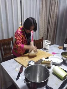 Host Mom Rolling Dumplings, New Years Eve, Jizhou, Tianjin, China