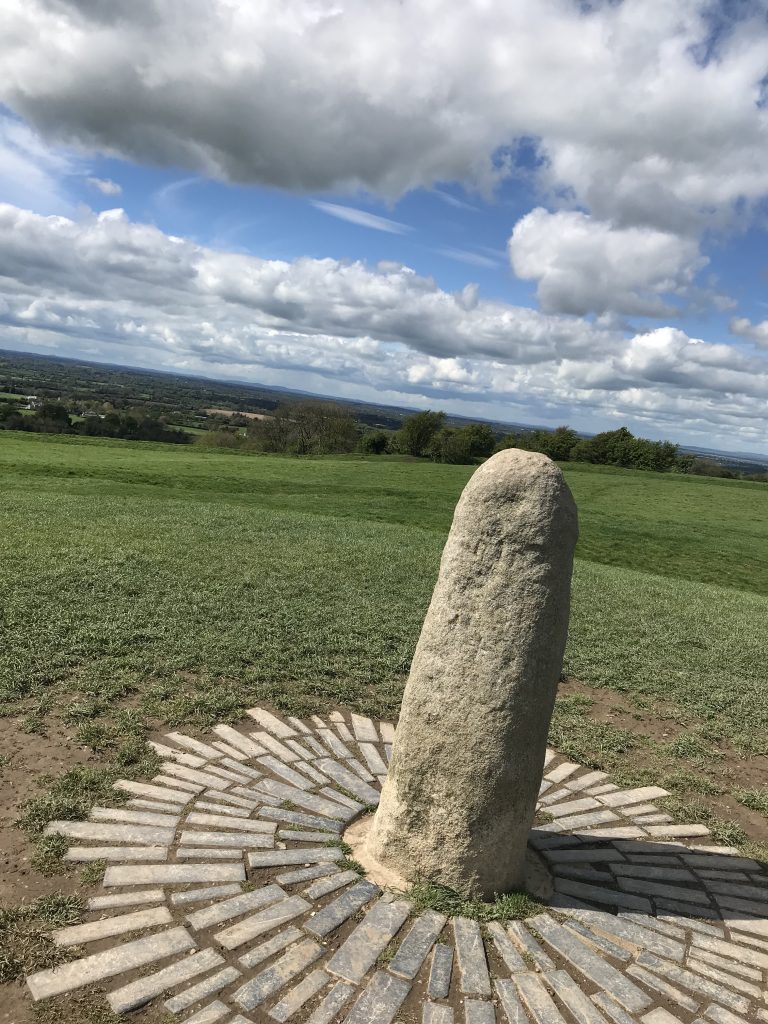 The Lia Fail, or Stone of Destiny at the top of the Hill of Tara, Co. Meath, Ireland