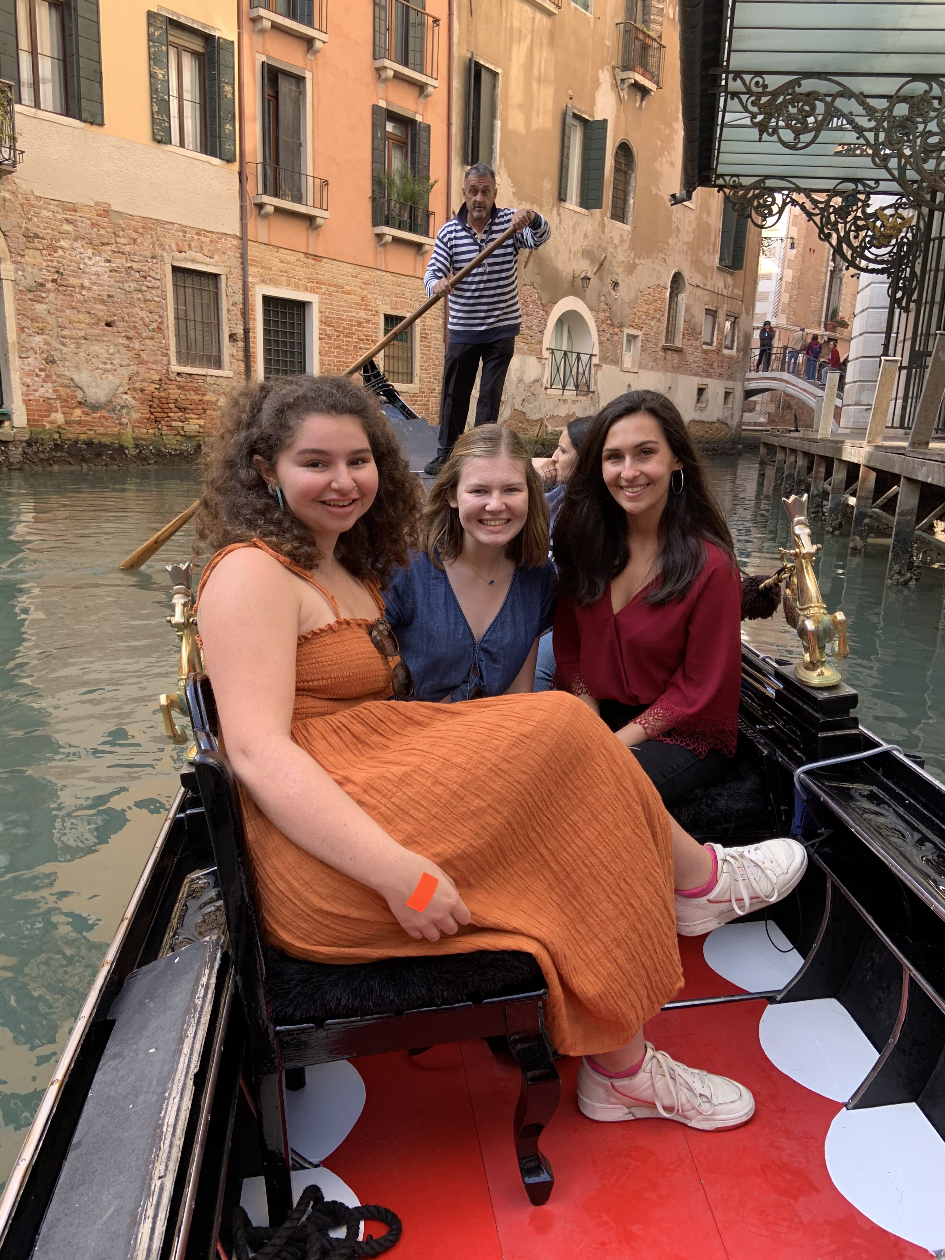 My roommates and I on a gondola in Venice.