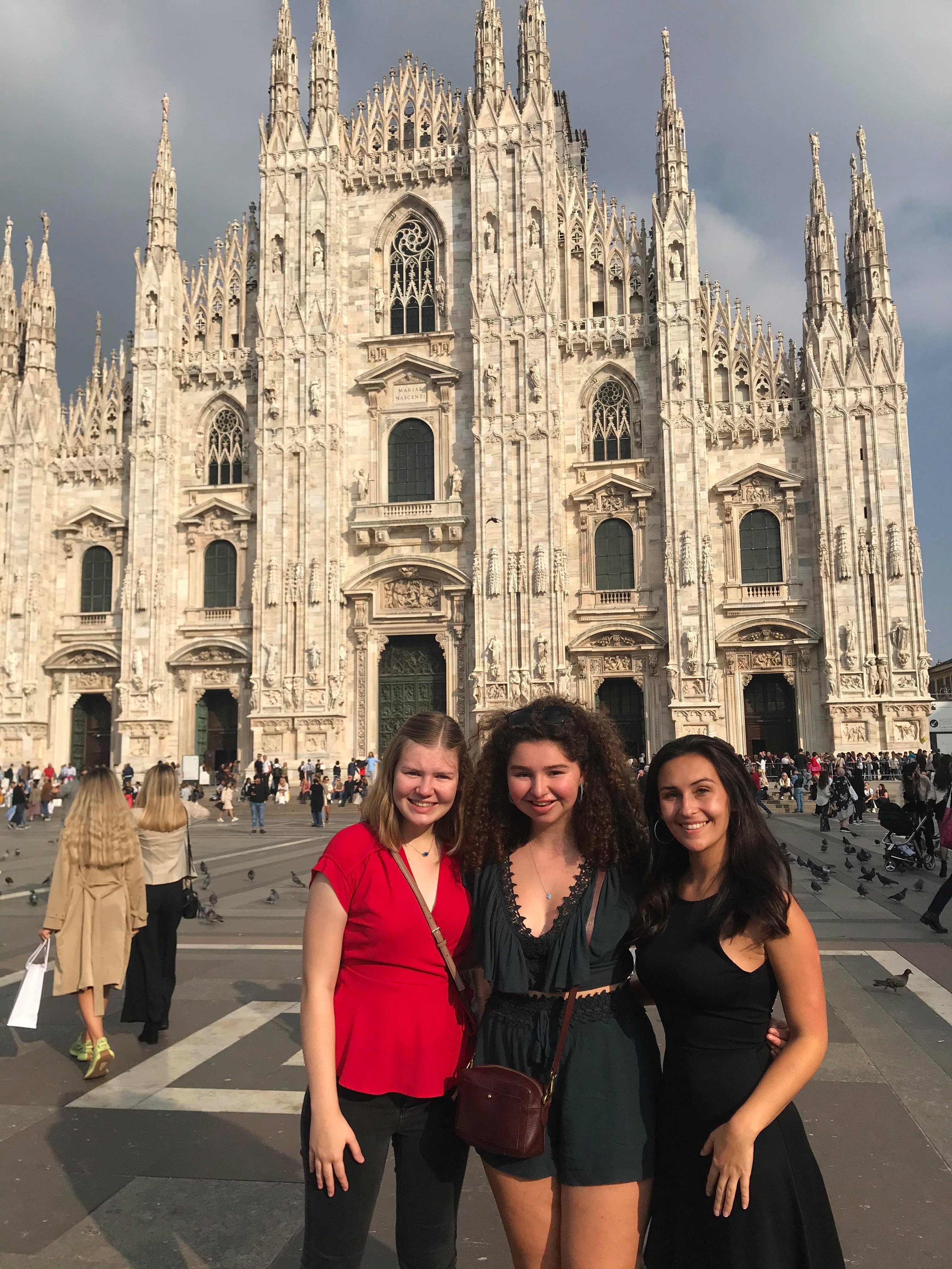 My roommates and I in front of the Duomo