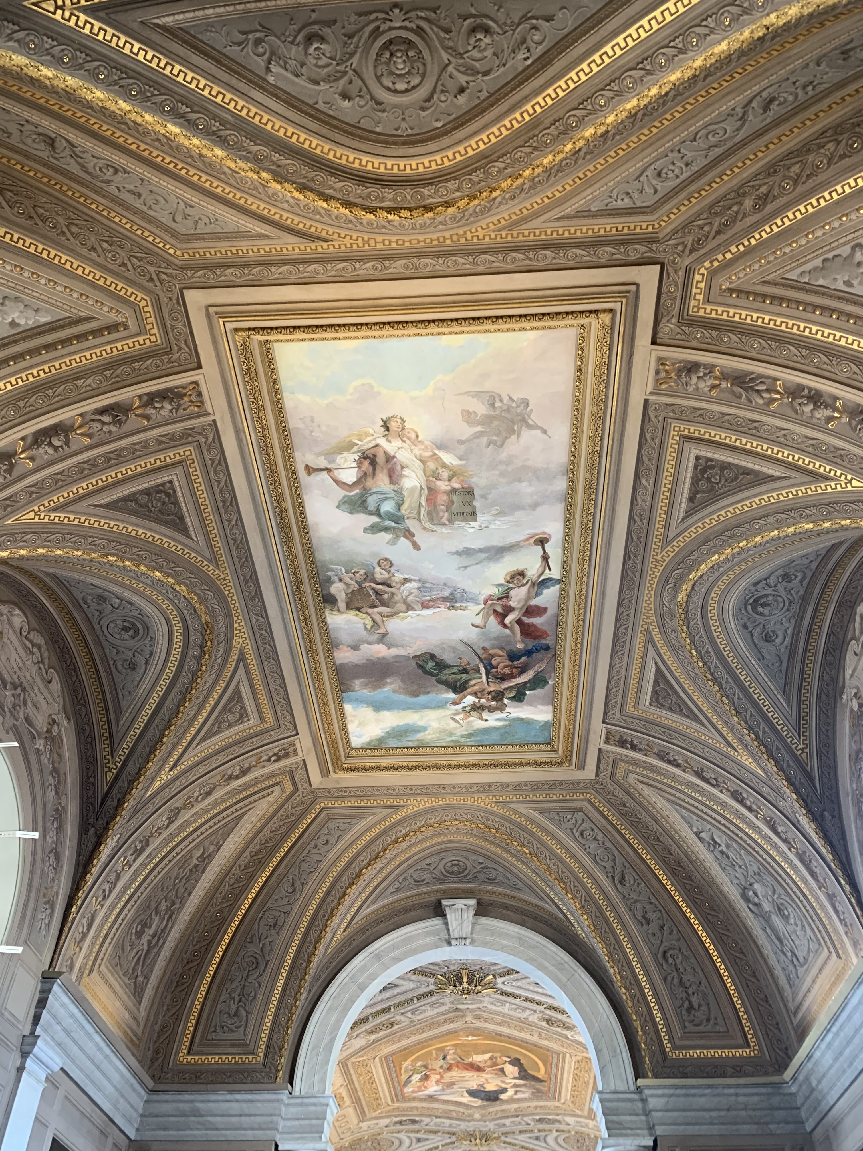 Ceiling art in the Vatican depicting angels.
