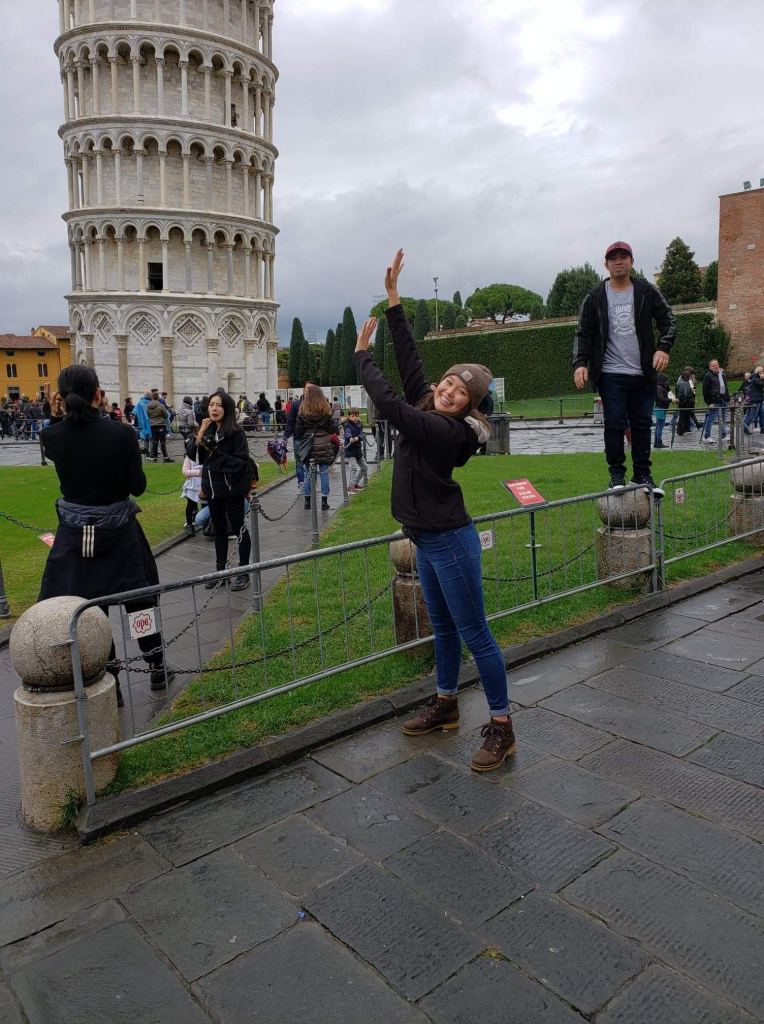 Me at the Leaning Tower of Pisa