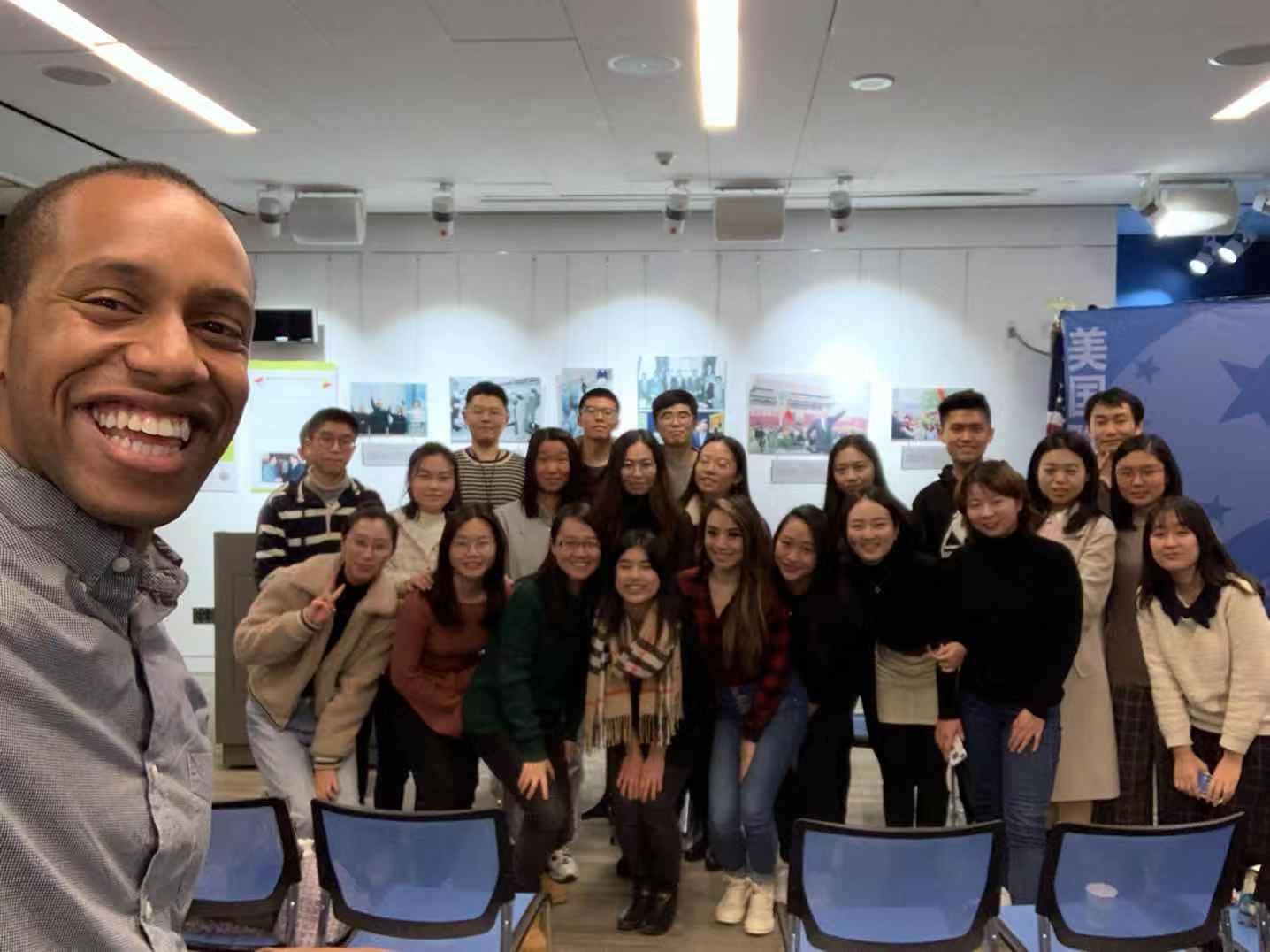 With our wonderful audience at our Gilman scholars panel about the Asian-American experience. Selfie photo credit to our wonderful organizer Nick Grandchamps!