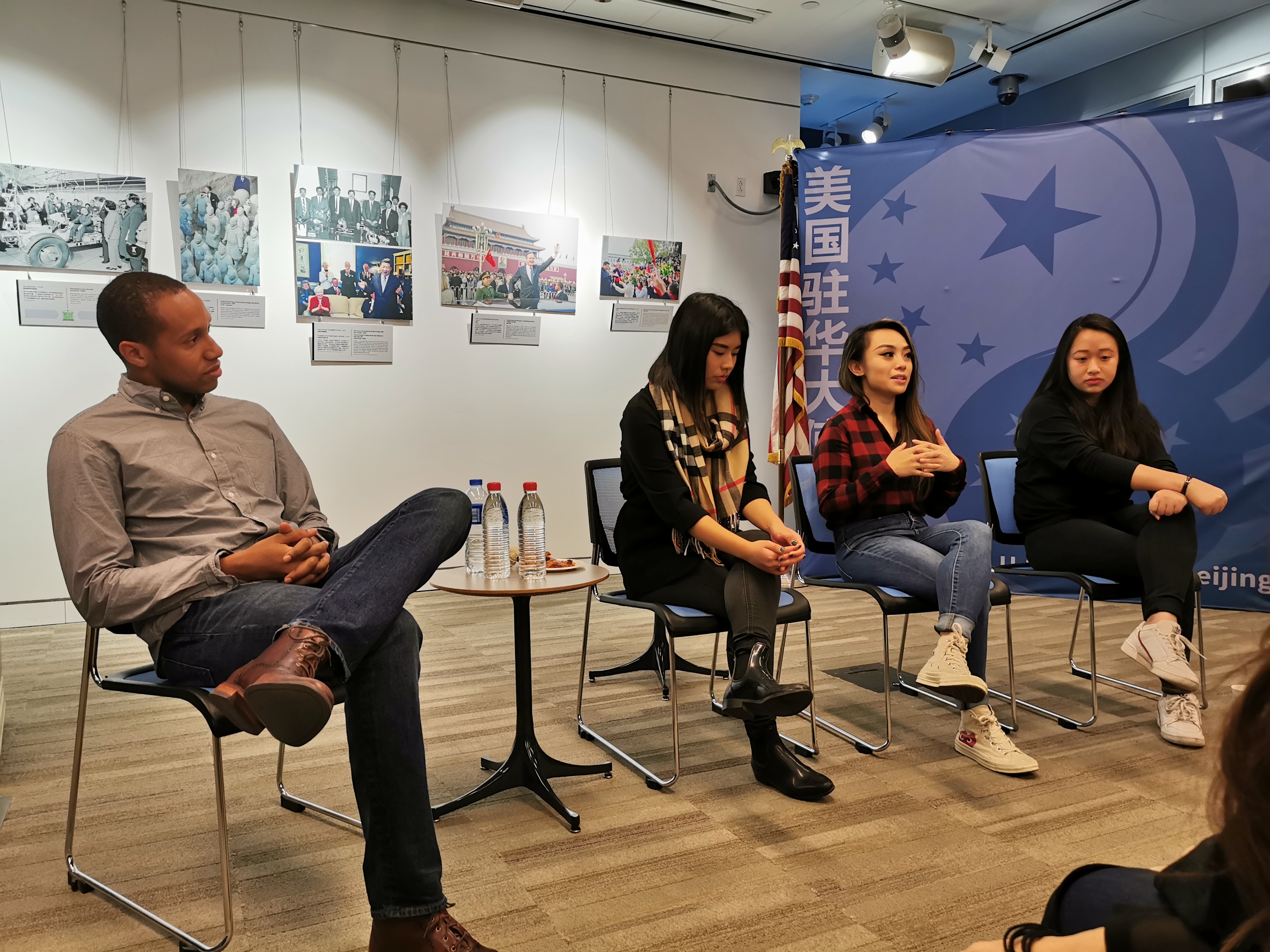 Talking on a panel about our experiences as Asian-Americans in the US and studying abroad