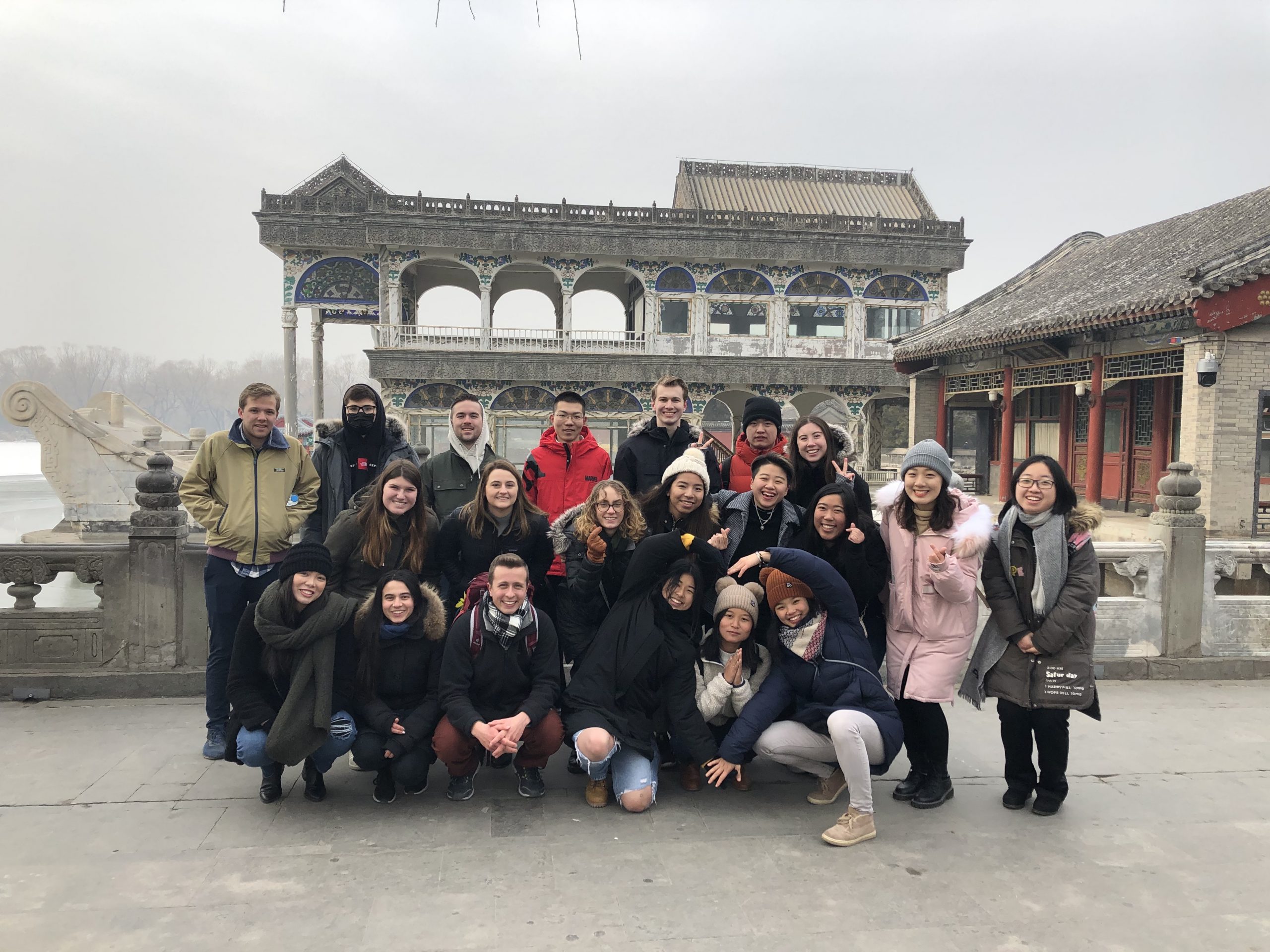 CSI program for the Spring 2020 semester in front of the Summer Palace