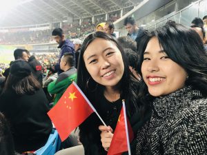 Sarah and I at the Beijing Guoan game