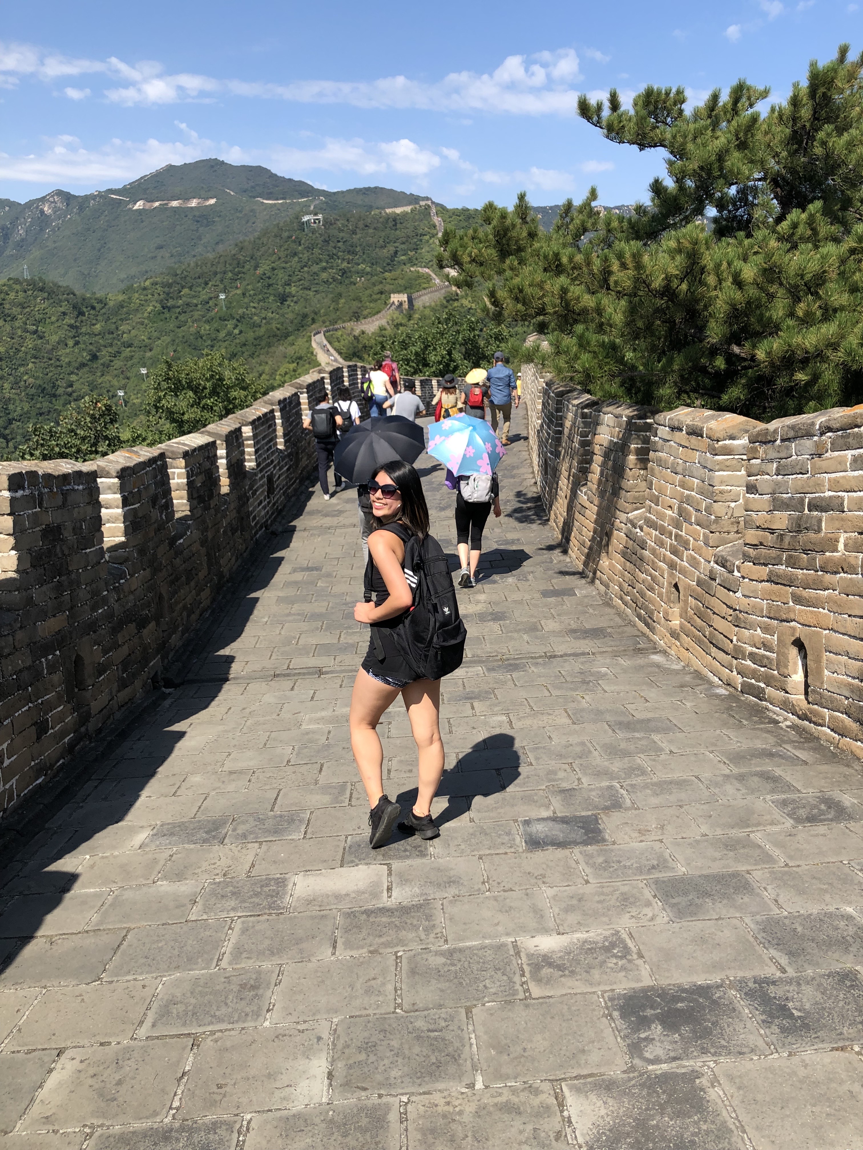 Students on the Great Wall of China