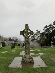 High Celtic stone Cross at Clonmacnoise