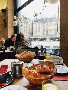 French Breakfast with pastry.