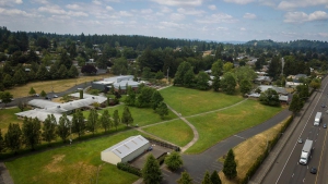 Aerial photograph of Linfield University Portland Campus 